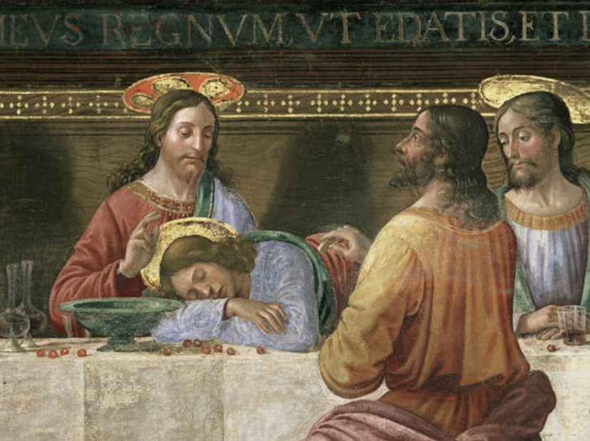 Domenice Ghirlandaio, Ostatnia Wieczerza, fragment, ok. 1486, fresk, 400 x 800 cm, San Marco, Florencja